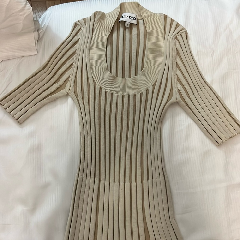 Kenzo pleated knit dress